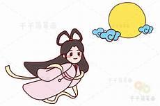 怎么画中秋节兔子